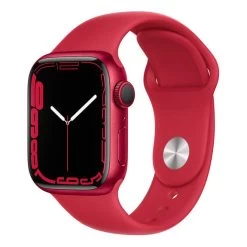 Apple Watch Series 7 GPS Cellular 41 Mm Aluminium Case Rouge Avec Bracelet Sport Rouge