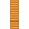 Bracelet à Maillons Cuir Apple Pour Apple Watch 40 mm Jaune Orange