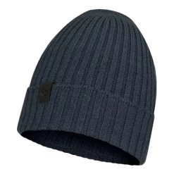 Bonnet Buff Merino Wool Knit Norval Denim Bleu Foncé Femme