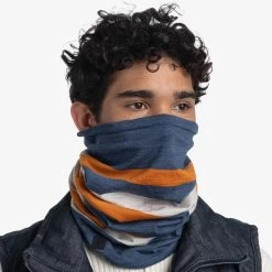 Buff Merino Move Bleu Blanc Orange -Outdoor Gear Soldes bu 130220.701.10.00 004