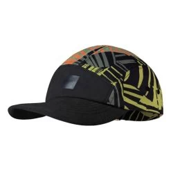 Casquette Buff 5 Panels Noir Jaune Orange