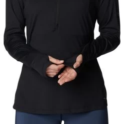T-shirt Columbia Endless Trail Half Zip Mesh Manche Longue Noir Femme -Outdoor Gear Soldes cl 2031781 010 006
