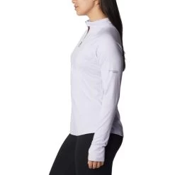 T-shirt Columbia Endless Trail Hal-Zip Mesh Manche Longue Blanc Femme -Outdoor Gear Soldes cl 2031781 568 002