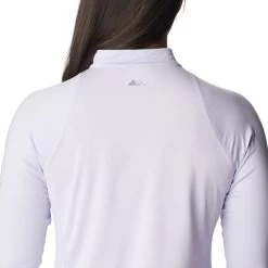 T-shirt Columbia Endless Trail Hal-Zip Mesh Manche Longue Blanc Femme -Outdoor Gear Soldes cl 2031781 568 005