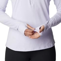 T-shirt Columbia Endless Trail Hal-Zip Mesh Manche Longue Blanc Femme -Outdoor Gear Soldes cl 2031781 568 006