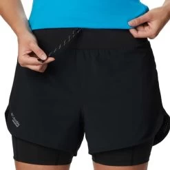 Short Columbia Endless Trail 2 In 1 Short Noir Femme -Outdoor Gear Soldes cl 2031841 010 sht 004
