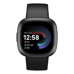Fitbit Versa 4 Aluminium Graphite Noir -Outdoor Gear Soldes fb fb523bkbk 002