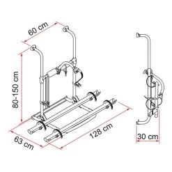 Porte-vélos Fiamma UL Pour 2/3 Vélos Gris Argenté Noir Rouge -Outdoor Gear Soldes fia 02093b86a 003