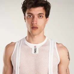Maillot De Corps Finisseur Mesh Sans Manches Blanc -Outdoor Gear Soldes fns c232ss2001 01 104