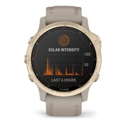 Garmin Fenix 6S PRO Solar Doré Avec Bracelet Gris Sable -Outdoor Gear Soldes ga 010 02409 11 005