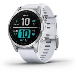 Garmin Fenix 7S Argenté Avec Bracelet Blanc