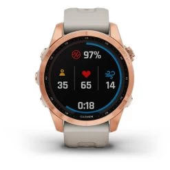 Garmin Fenix 7S Solar Rose Doré Avec Bracelet Blanc -Outdoor Gear Soldes ga 010 02539 11 003