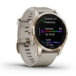 Garmin Fenix 7S Sapphire Solar Doré Clair Avec Bracelet Blanc Titane -Outdoor Gear Soldes ga 010 02539 21 004