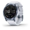 Garmin Fenix 7 Sapphire Solar Bleu Titane Avec Bracelet Blanc