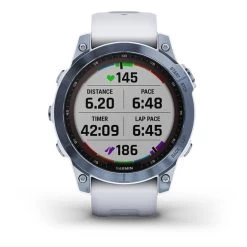 Garmin Fenix 7 Sapphire Solar Bleu Titane Avec Bracelet Blanc -Outdoor Gear Soldes ga 010 02540 25 004