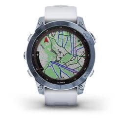Garmin Fenix 7 Sapphire Solar Bleu Titane Avec Bracelet Blanc -Outdoor Gear Soldes ga 010 02540 25 006