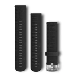 Bracelet En Silicone Garmin Pour Vívoactive 3, Music, HR Noir Argent S/M