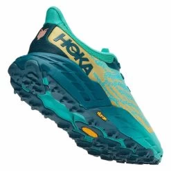 Chaussures HOKA Speedgoat 5 Bleu Clair Vert Femme -Outdoor Gear Soldes hk 0001123158 dtw 003