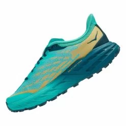 Chaussures HOKA Speedgoat 5 Bleu Clair Vert Femme -Outdoor Gear Soldes hk 0001123158 dtw 004