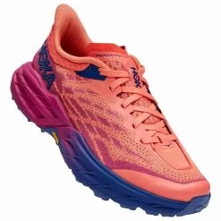Chaussures Hoka Speedgoat 5 Rouge Bleu Femme