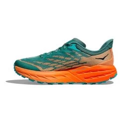Chaussures HOKA Speedgoat 5 Vert Orange Fluo -Outdoor Gear Soldes hk 1123157 tmo 002