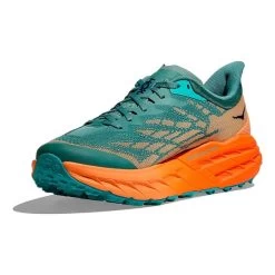 Chaussures HOKA Speedgoat 5 Vert Orange Fluo -Outdoor Gear Soldes hk 1123157 tmo 003