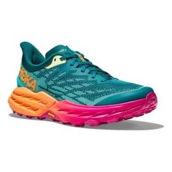 Chaussures HOKA Speedgoat 5 Vert Turquoise Orange Fuchsia Femme -Outdoor Gear Soldes hk 1123158 dlc 006