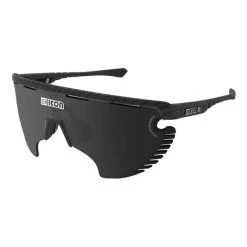 Lunettes Scicon Aerowing Lamon Noir Carbone Mat Avec Verre à Effet Miroir SCN-PP Argenté
