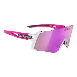 Lunettes Salice 026 Small Blanc Avec Verre à Effet Miroir RW Lilas