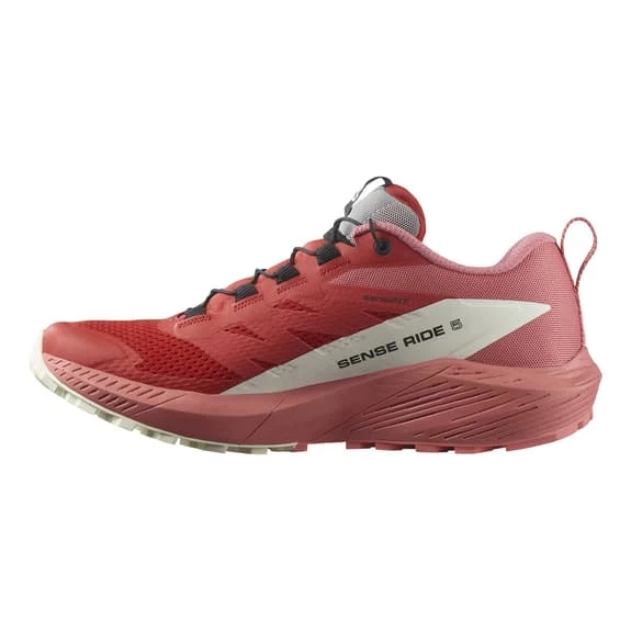 Chaussures Salomon Sense Ride 5 Rouge Blanc Rose Femme 6 Chaussures Salomon Sense Ride 5 Rouge Blanc Rose Femme – Image 4