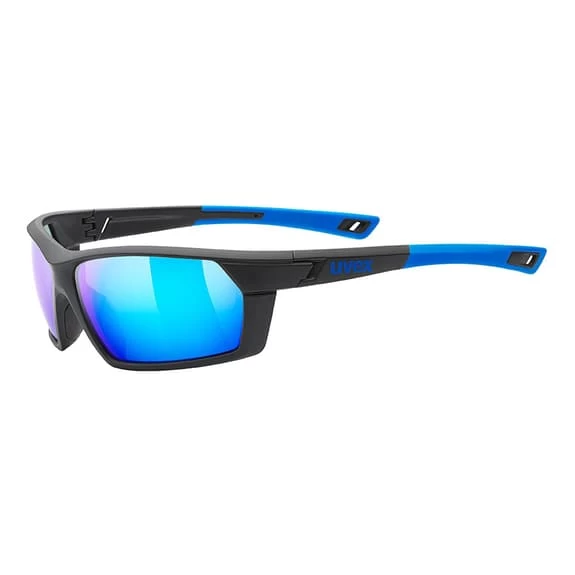 Lunettes Uvex Sportstyle 225 Noir Bleu Avec Verres à Effet Miroir Bleu 3 Lunettes Uvex Sportstyle 225 Noir Bleu Avec Verres à Effet Miroir Bleu