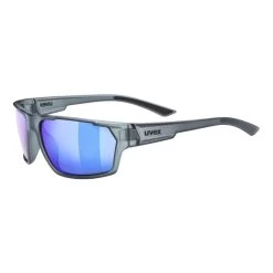 Lunettes Uvex Sportstyle 233 Polavision Gris Mat Avec Verres Polarisés Bleu